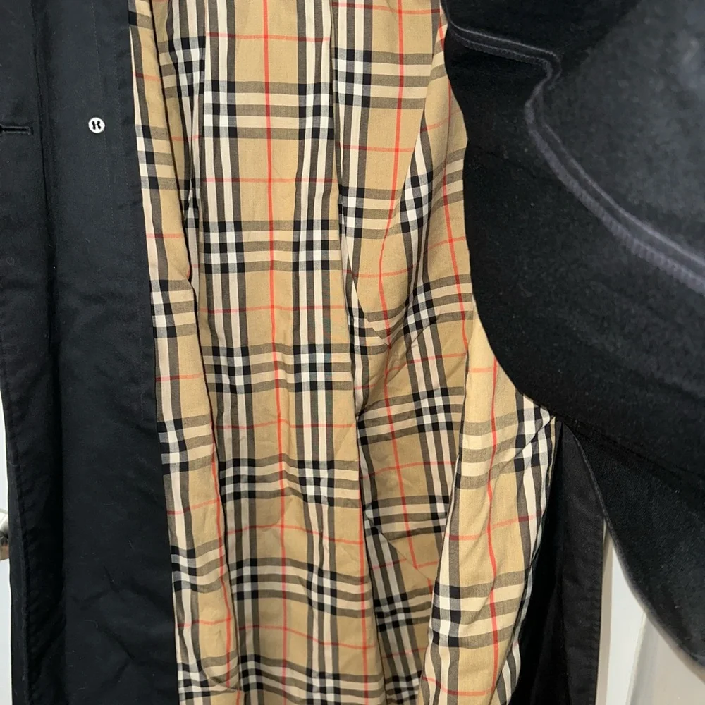 Size 8 XX-Long Burberry Black Trench Coat for Men (Read Description) - Picture 8 of 11